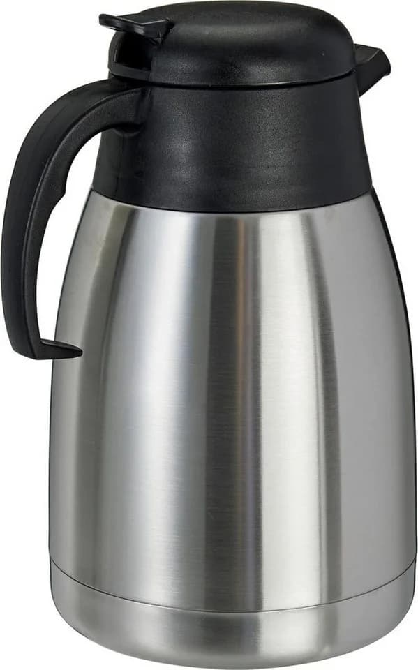 mucHome Thermoskanne 1,5L Edelstahl Doppelwandig Einhandbedienung - Bild 5