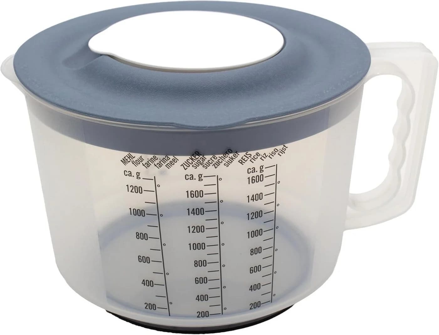 mucHome Messbecher 3in1 Rührbecher 2L mit Spritzschutz blau - Bild 5