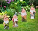 mucHome Gartenzwerg 4er Set Keramik Bunt Bild 1
