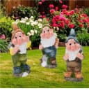 mucHome Gartenzwerg 3er Set Keramik Gartenarbeit Bild 1