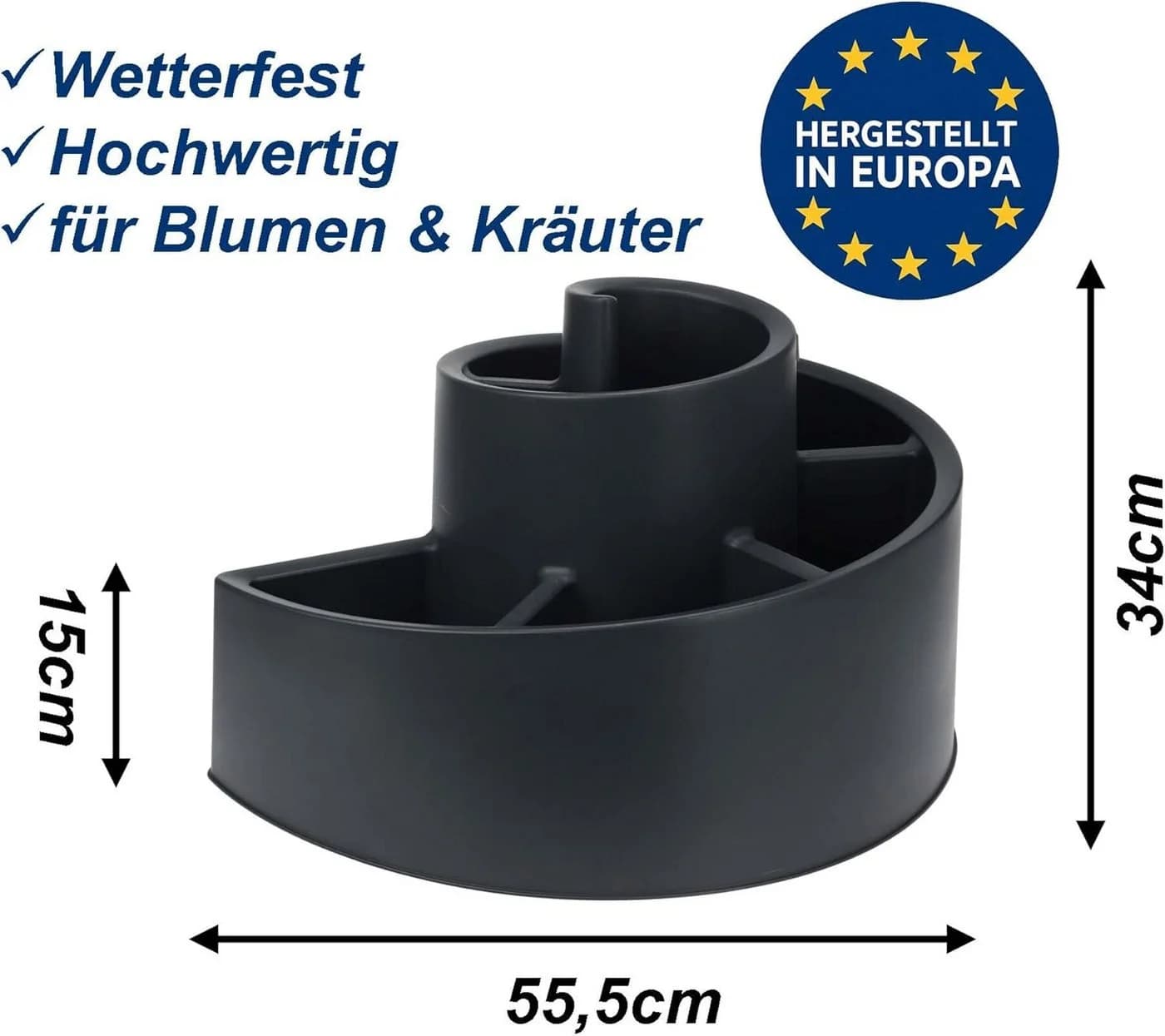 mucHome Kräuterspirale Kunststoff Anthrazit - Bild 3