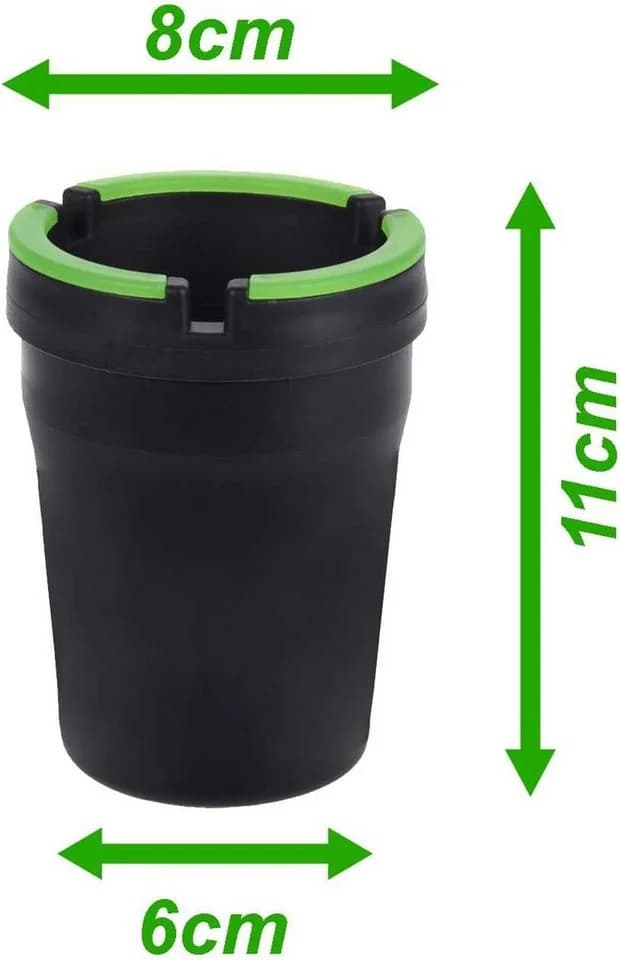 mucHome Aschenbecher 2er Set Schwarz mit Windschutz - Bild 3