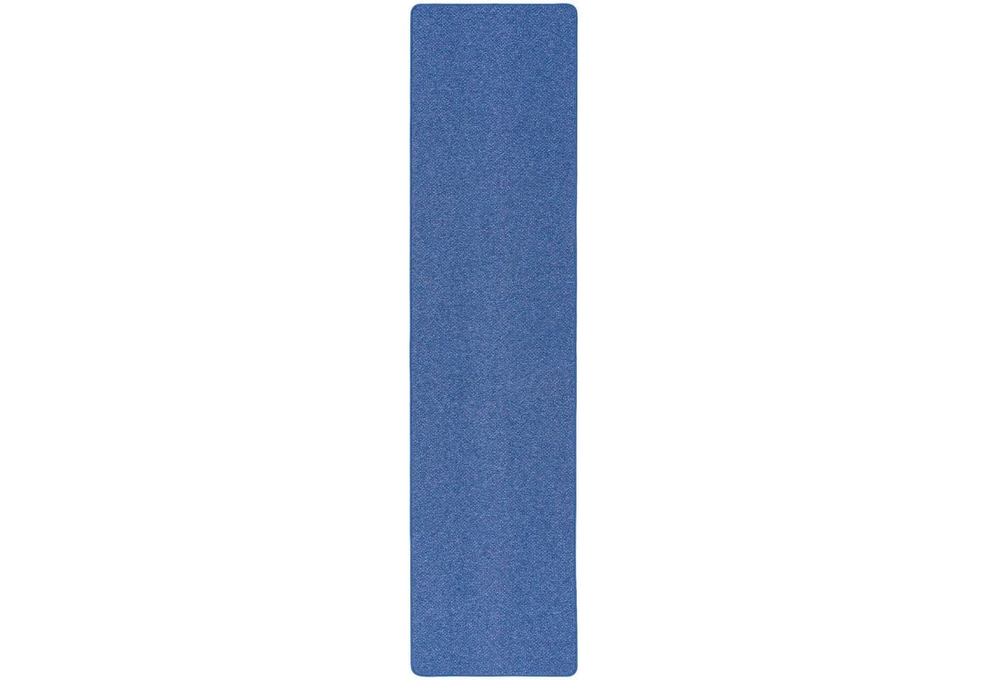 Snapstyle Veloursteppich Läufer Alma Meliert Blau Schlingen Teppich
