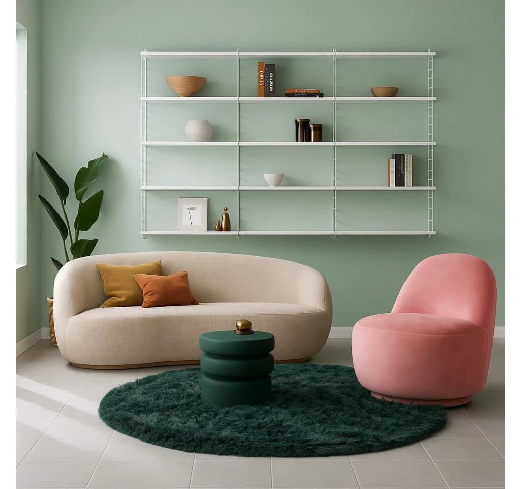 Pergamon Aspen Fellteppich Rund Meliert Super Soft 50mm - Bild 2