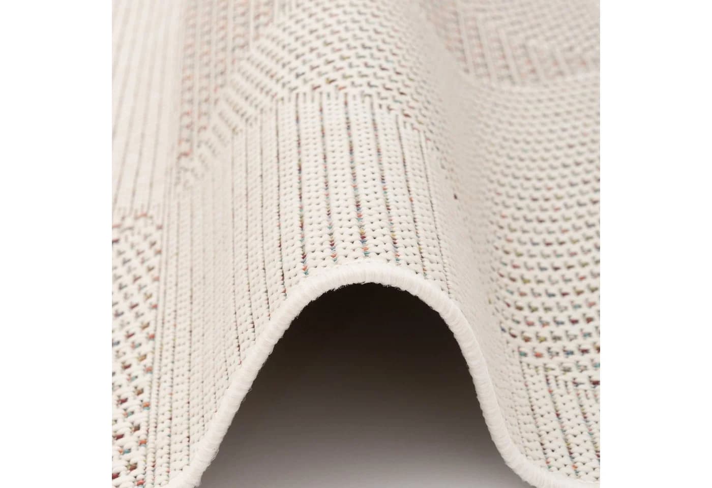 Pergamon Outdoorteppich Flachgewebe Campus Rauten Beige Sisaloptik - Bild 4