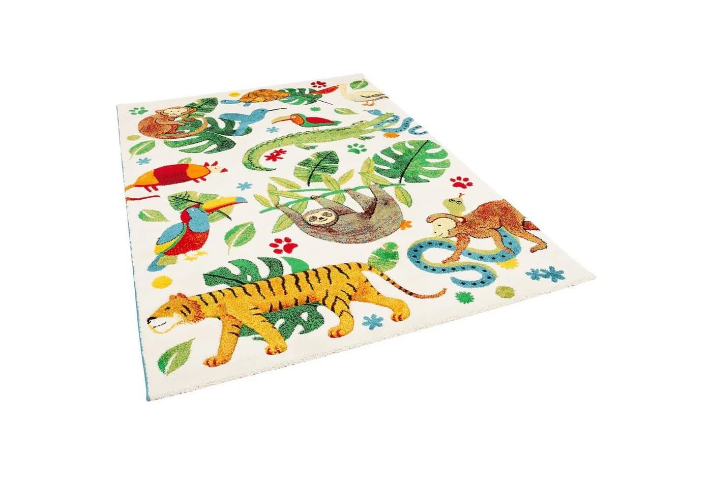 Pergamon Kinderteppich Maui Kids Urwald Bunt Handkonturenschnitt - Bild 5