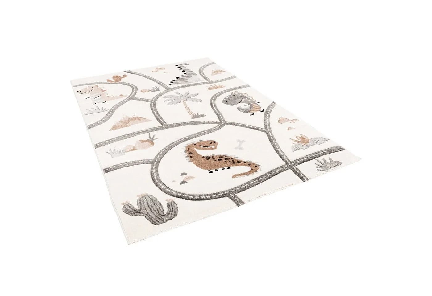 Pergamon Kinderteppich Maui Kids Dino Straßenteppich Rechteckig 13 mm - Bild 5