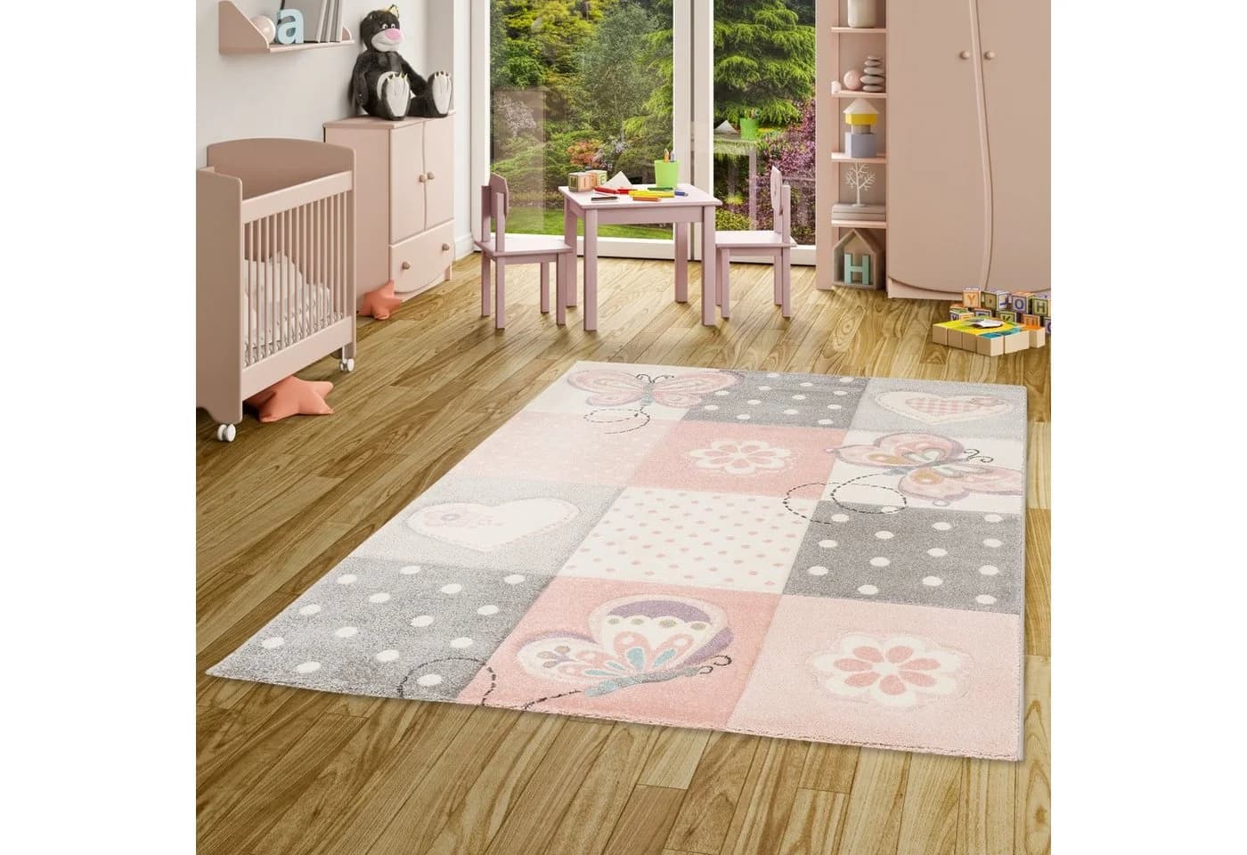 Pergamon Kinderteppich Maui Kids Karo Herzen - Bild 2