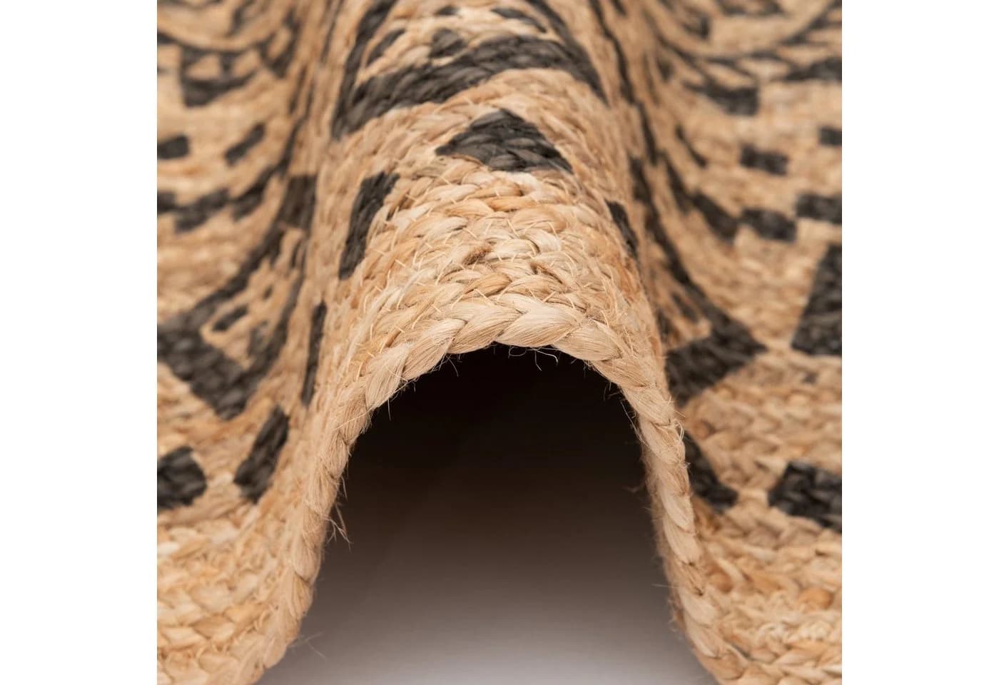 Pergamon Jute Teppich Nele Ethno Rund Beige Handgefertigt - Bild 3