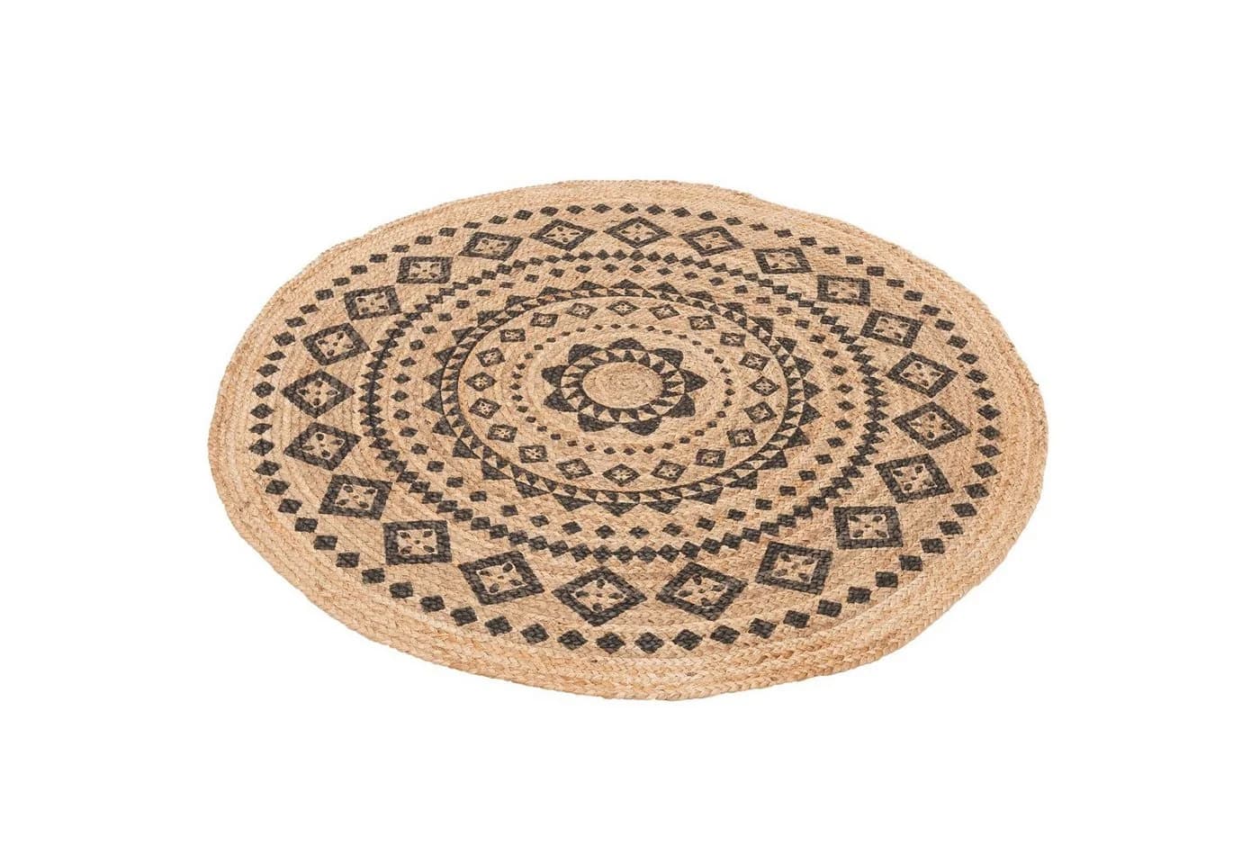 Pergamon Jute Teppich Nele Ethno Rund Beige Handgefertigt - Bild 5