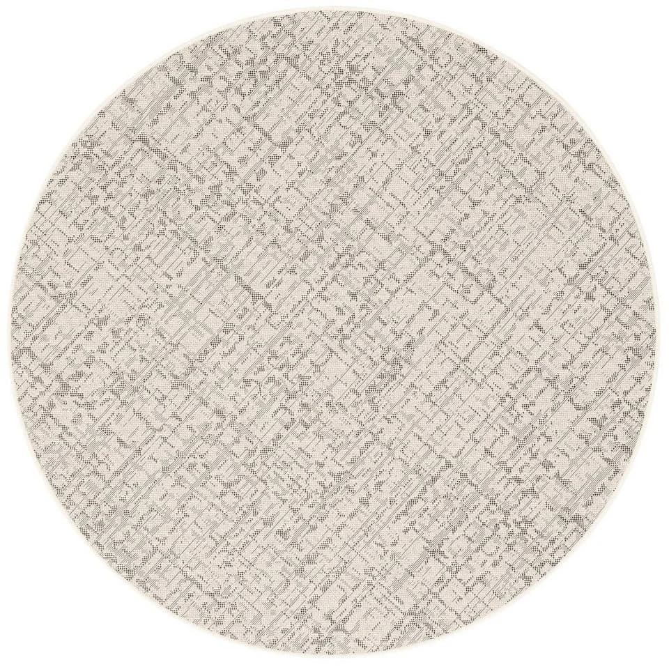 Snapstyle Outdoorteppich Oslo Rund Creme Kunstfaser