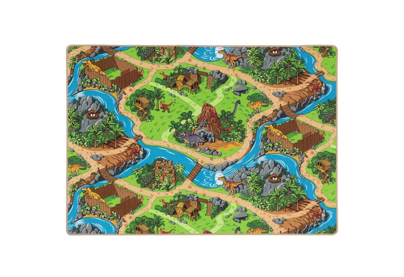 Snapstyle Kinderteppich Dino Welt 4 mm