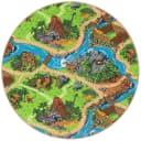 Snapstyle Kinderteppich Dino Welt Straßenlandschaft Grün Bild 1