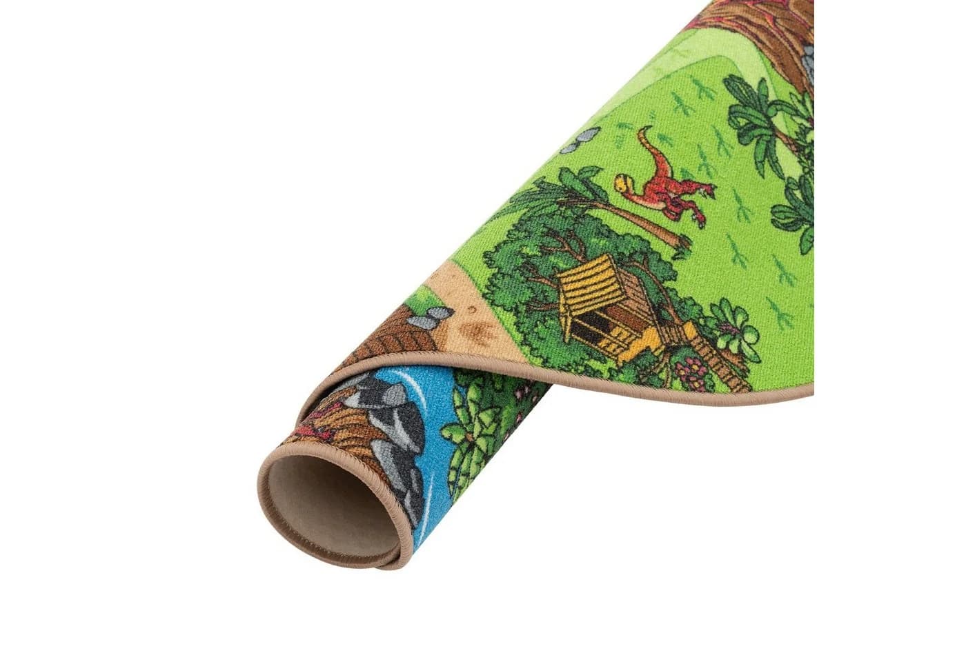 Snapstyle Kinderteppich Dino Welt Straßenlandschaft Grün - Bild 4