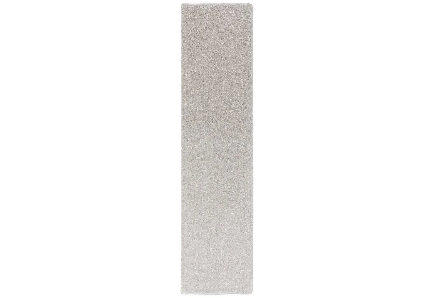 Snapstyle Veloursteppich Mona Hochflor Läufer Silbergrau Rechteckig
