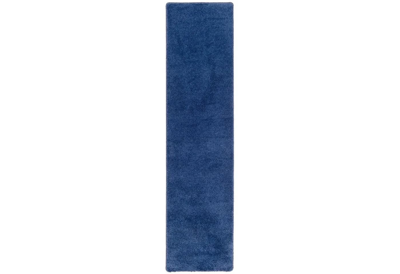 Snapstyle Läufer Hochflor Shaggy Teppich Palace Dunkelblau
