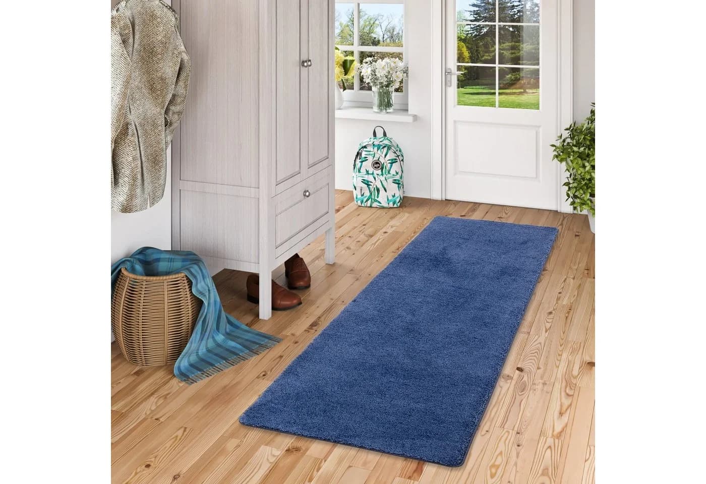 Snapstyle Läufer Hochflor Shaggy Teppich Palace Dunkelblau - Bild 2