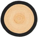 Pergamon Sisalteppich Jute Salsa Bordüre Rund Bild 1