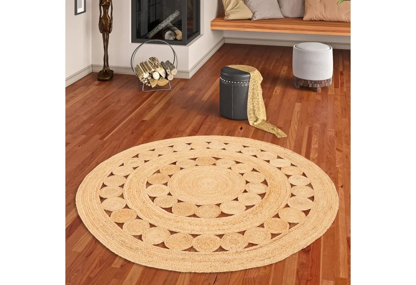 Pergamon Sisalteppich Naturfaser Jute Salsa Trend Rund - Bild 2