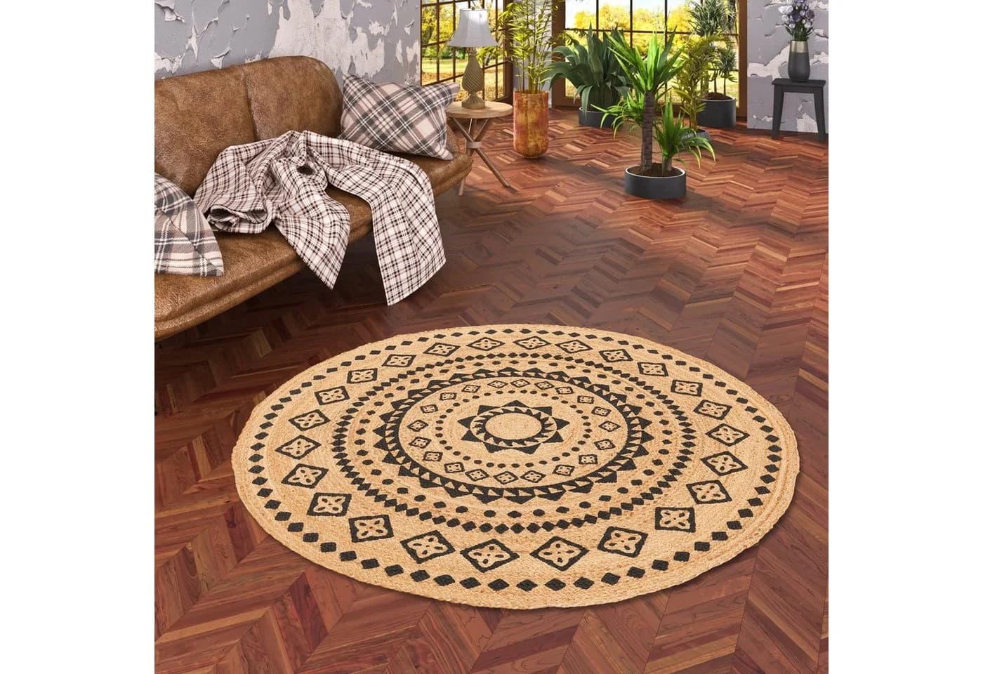 Pergamon Sisalteppich Jute Salsa Ethno Rund - Bild 2