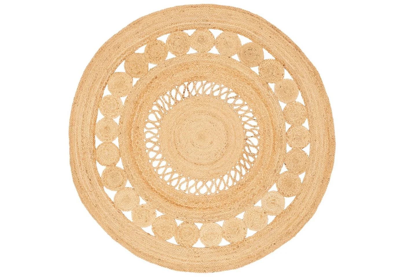 Pergamon Sisalteppich Jute Salsa Modern Rund Beige