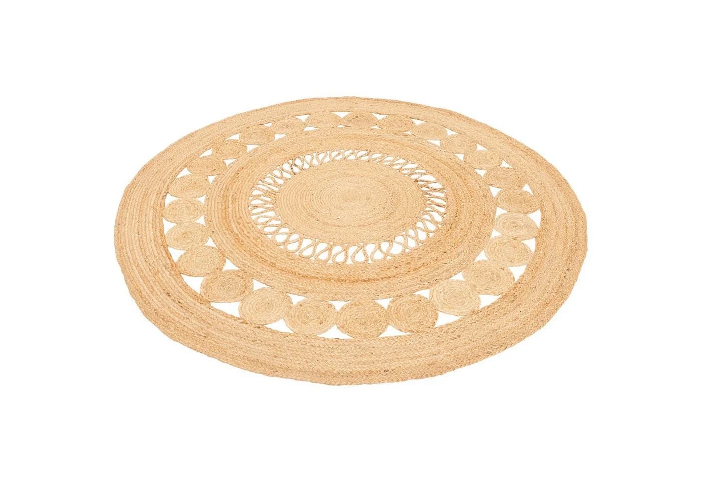Pergamon Sisalteppich Jute Salsa Modern Rund Beige - Bild 5