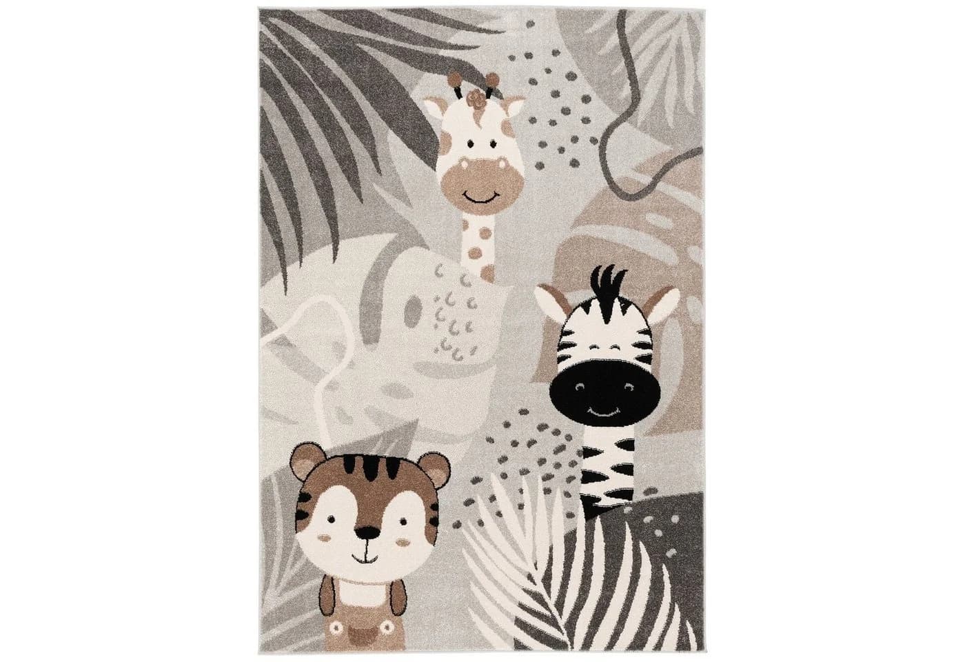 Pergamon Kinderteppich Softstar Kids Safari Friends Rechteckig 11 mm