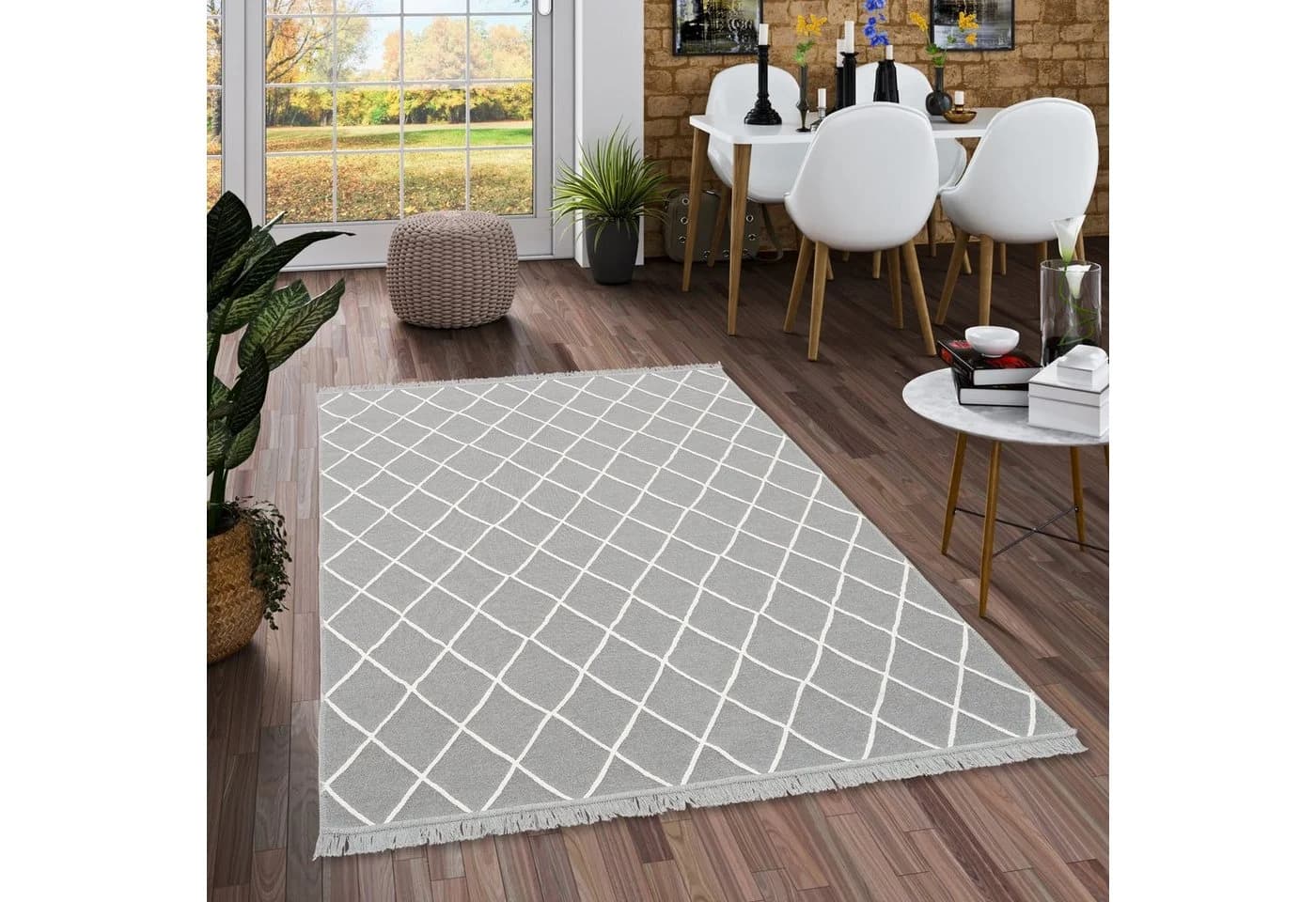 Pergamon Ethno Kelim Teppich Beidseitig, Rechteckig, 4 mm Höhe - Bild 2