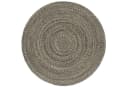 Pergamon Jute-Teppich Kaya Rund Grau Handgefertigt Bild 1