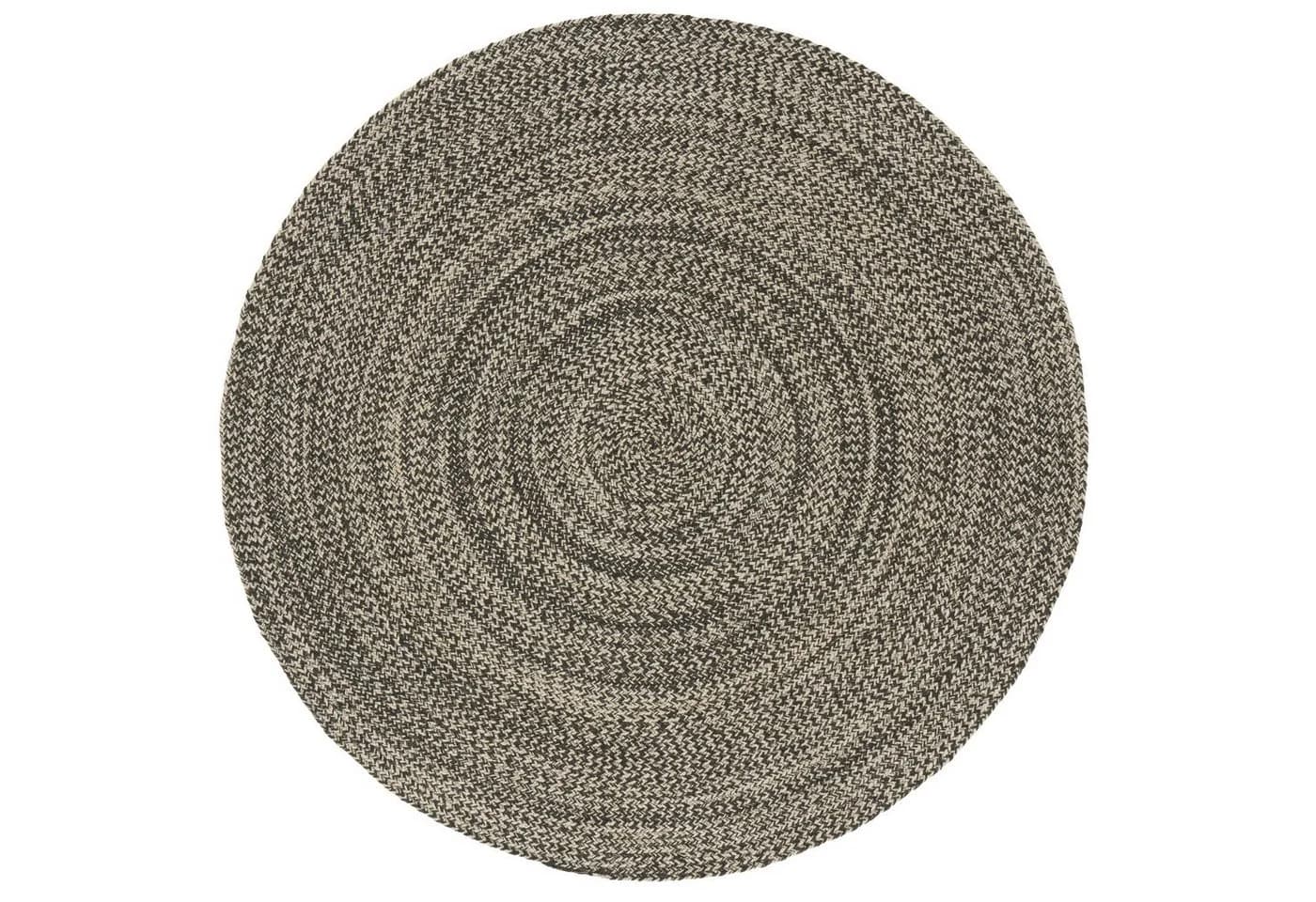 Pergamon Jute-Teppich Kaya Rund Grau Handgefertigt
