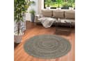 Pergamon Jute-Teppich Kaya Rund Grau Handgefertigt Bild 2