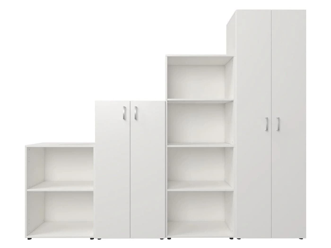 möbelando Büro-Set Trio 2345 Weiß 4-teilig