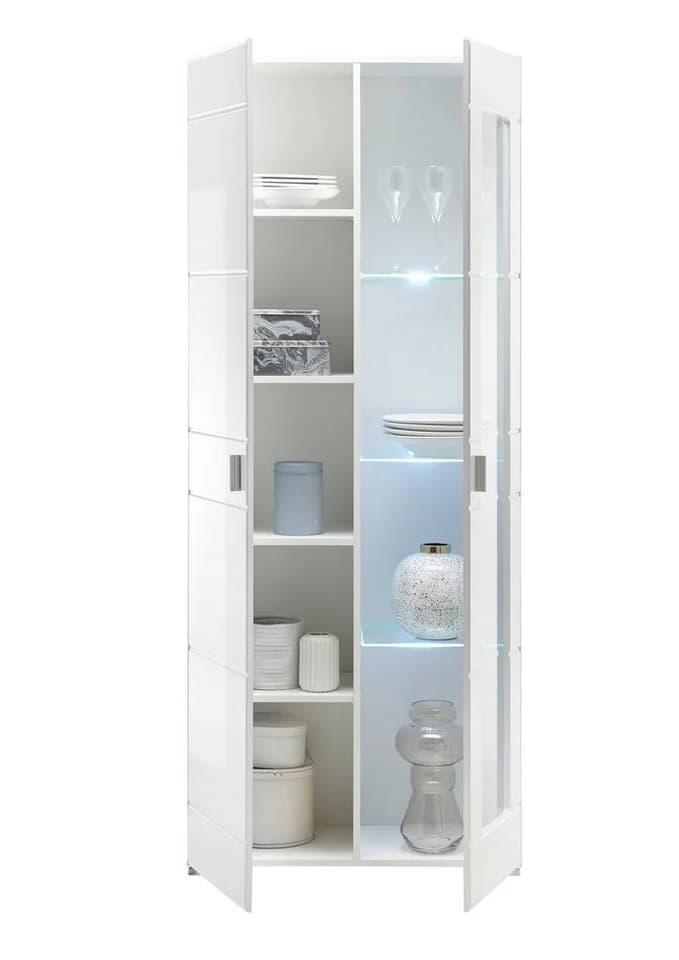 PREISBRECHER Vitrine Ella Weiß Hochglanz - Bild 4
