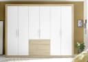 möbelando Schlafzimmer-Set Frieda 4-tlg. Artisan Eiche/Weiß Bild 1