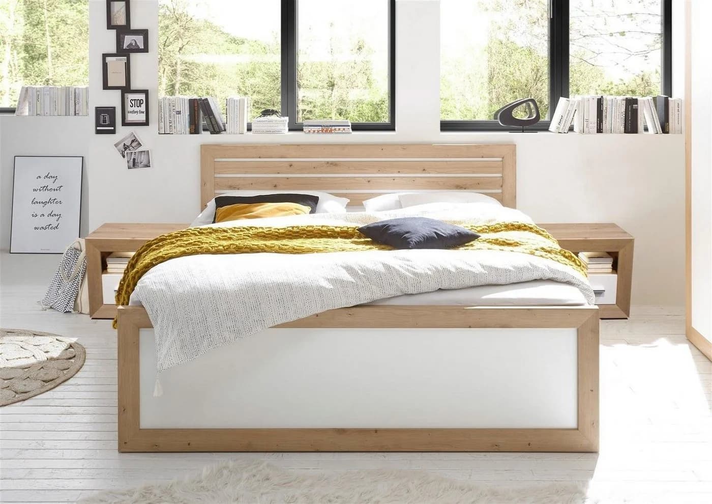 möbelando Schlafzimmer-Set Frieda 4-tlg. Artisan Eiche/Weiß - Bild 4