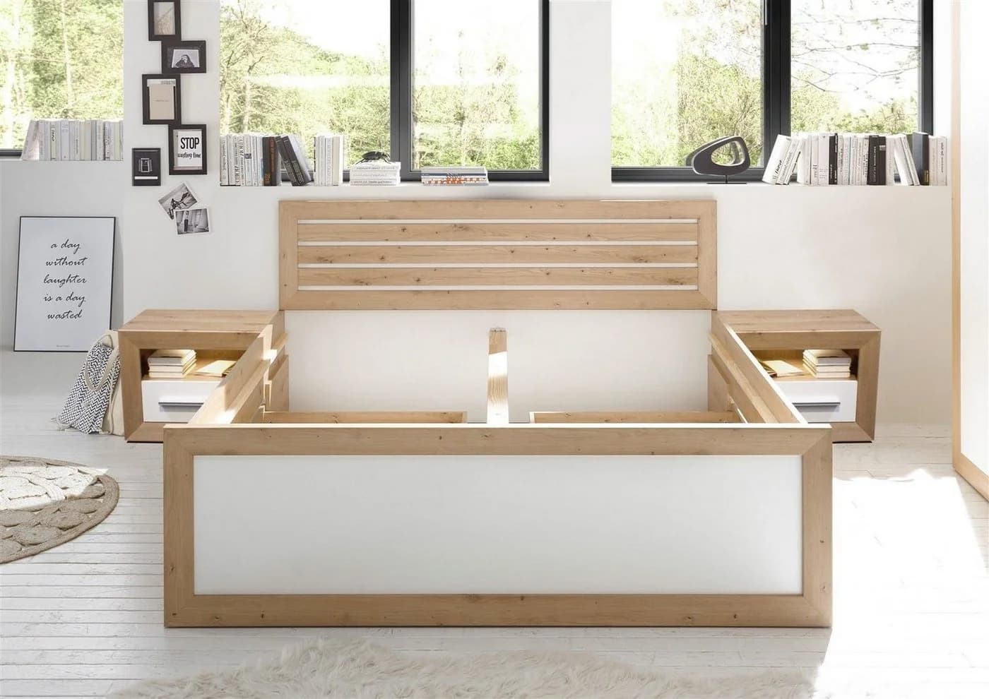 möbelando Schlafzimmer-Set Frieda 4-tlg. Artisan Eiche/Weiß - Bild 5