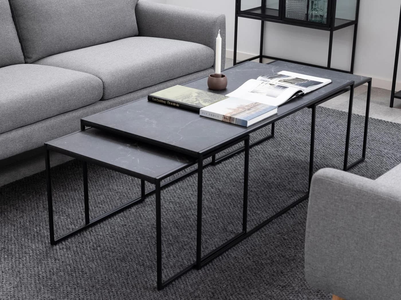 Industrial Satztisch aus MDF mit Melaminbeschichtung