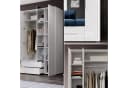 möbelando Kleiderschrank Suzette Weiß-Hochglanz mit Spiegeltüren Bild 3