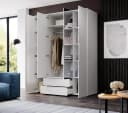 möbelando Kleiderschrank Suzette Weiß-Hochglanz mit Spiegeltüren Bild 5