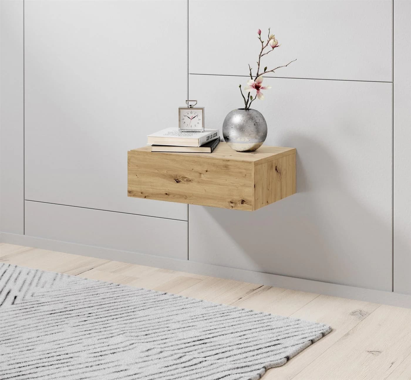 möbelando Nachtkommode Thorben Artisan Eiche Nachbildung Modern - Bild 2