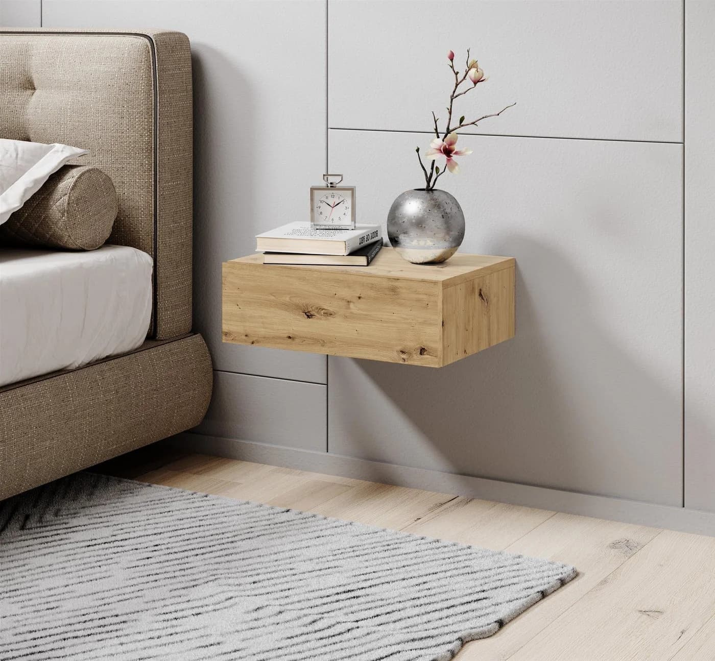 möbelando Nachtkommode Thorben Artisan Eiche Nachbildung Modern - Bild 3