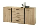 PREISBRECHER Sideboard Kendall Braun/Schwarz Modern Rustikal Bild 1