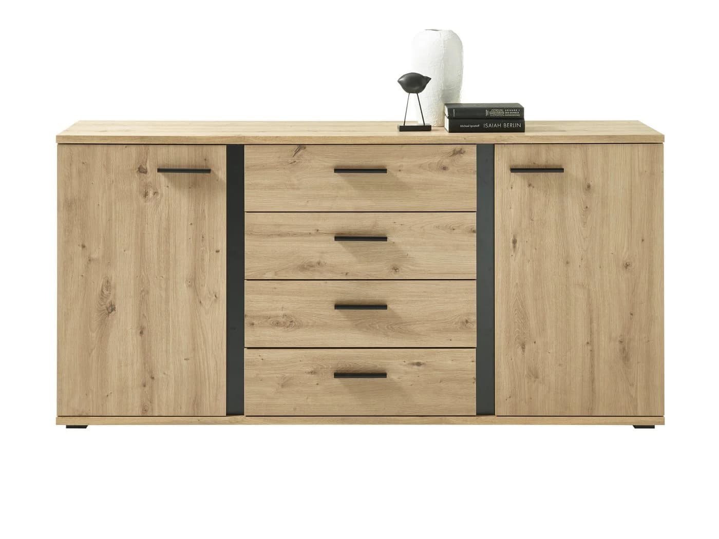 PREISBRECHER Sideboard Kendall Braun/Schwarz Modern Rustikal - Bild 3