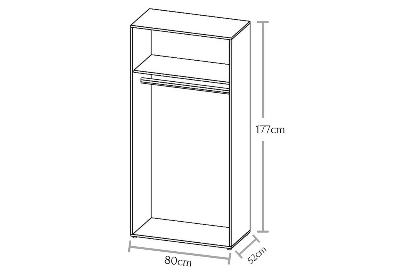 möbelando Kleiderschrank Hamina Weiß - Bild 4