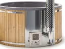 FinnTherm Whirlpool Badefass Holz Stockholm Anthrazitgrau Bild 3