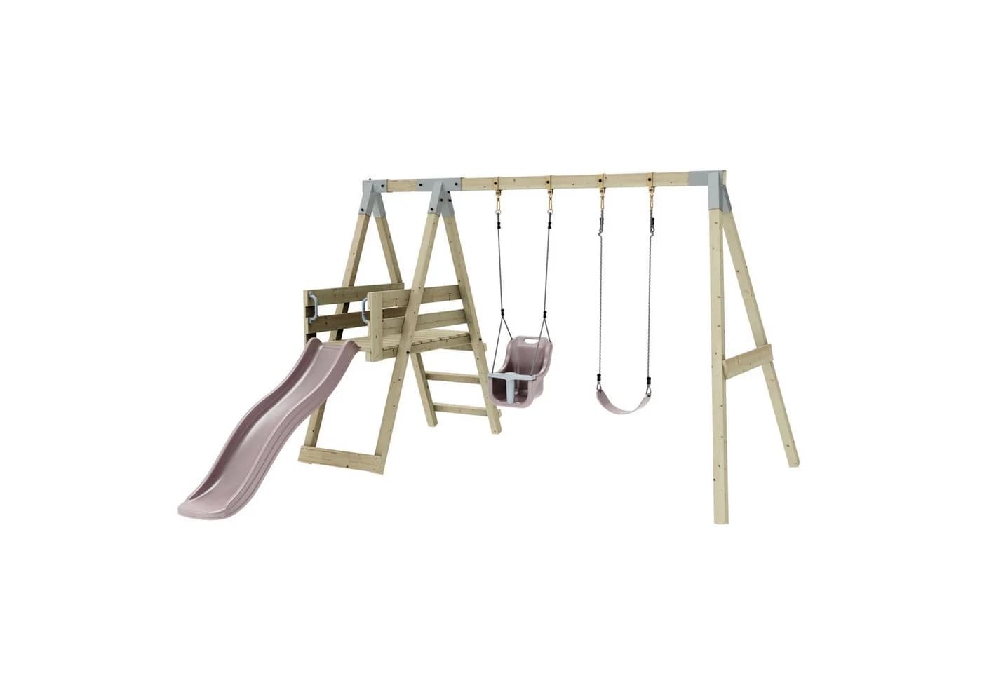 OutdoorToys Schaukelkombination Pfau Altrosa mit Rutsche & Babyschaukel - Bild 2