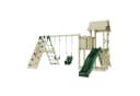 OutdoorToys Spielturm Roskilde Dunkelgrün mit Rutsche & Kletterwand Bild 2