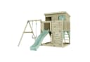 OutdoorToys Spielturm Tjorven Holz Mintgrün mit Schaukel & Rutsche Bild 2