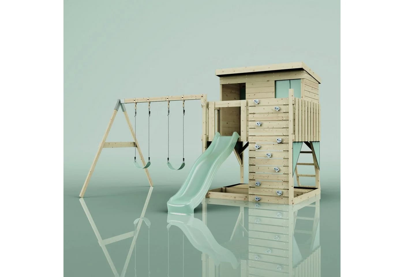 OutdoorToys Spielturm Mintgrün