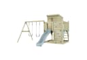 OutdoorToys Spielturm Björn Holz Eisblau mit Schaukel & Rutsche Bild 2